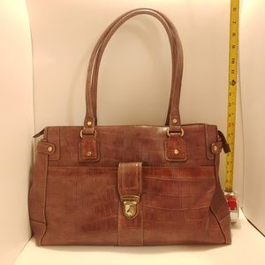 LIZ CLAIBORNE BROWN LAPTOP PURSE  ORGANIZER BAG